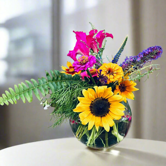 Beautiful Floral Arrangement on a corporate desk